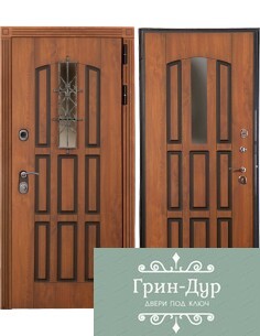 Дверь в коттедж с окном KT-084 2