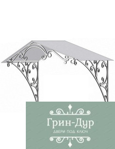 Кованый козырек K-008
