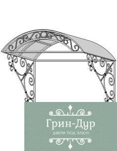 Козырек кованый K-001