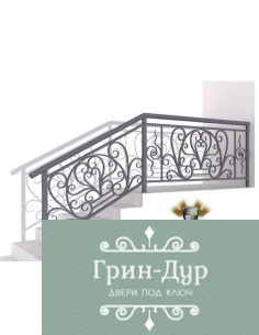Перила с ковкой для лестниц PK-017