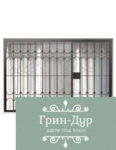 Распашная решетка железная RR-028
