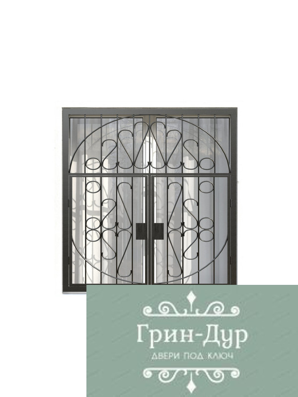 Решетка металлическая распашная RR-018