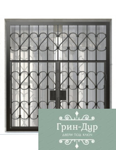 Решетка распашная металлическая на окно RR-007