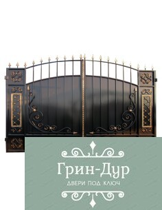Ворота с калиткой для частного дома VSK-005