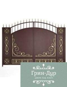 Ворота с калиткой для частных домов VSK-007