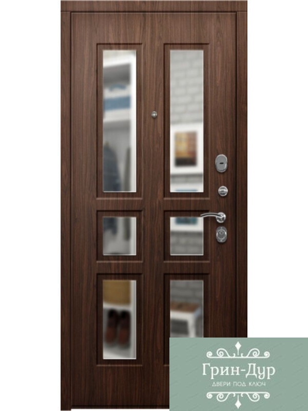 Декоративная входная дверь с зеркалом-134