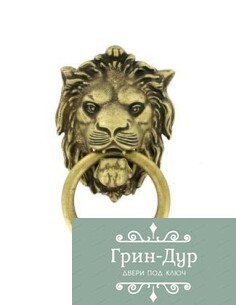 Ручка-гонг «Лев» (латунь-античная)