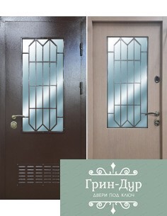 Дверь в котельную с отделкой DKT-022 2