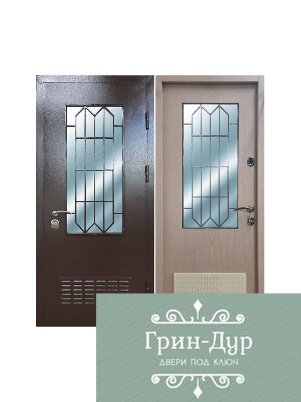Дверь в котельную с отделкой DKT-022