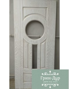 Двери в коттедж KT-007 со стеклом и ковкой 2